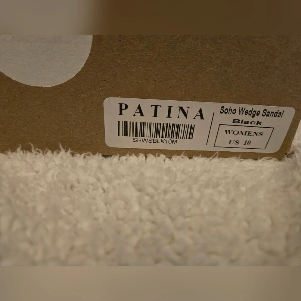 Leather Patina/Portland Leather Black Sandals. Womens Size 10 - Picture 4 of 4